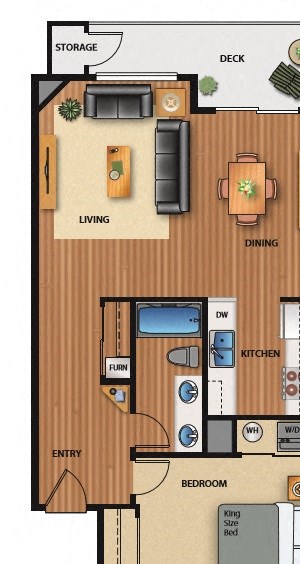 Evergreen Ridge_Richland WA_Floor Plan_One Bedroom One Bathroom1 Evergreen Ridge_Richland WA_Floor Plan_One Bedroom One Bathroom1